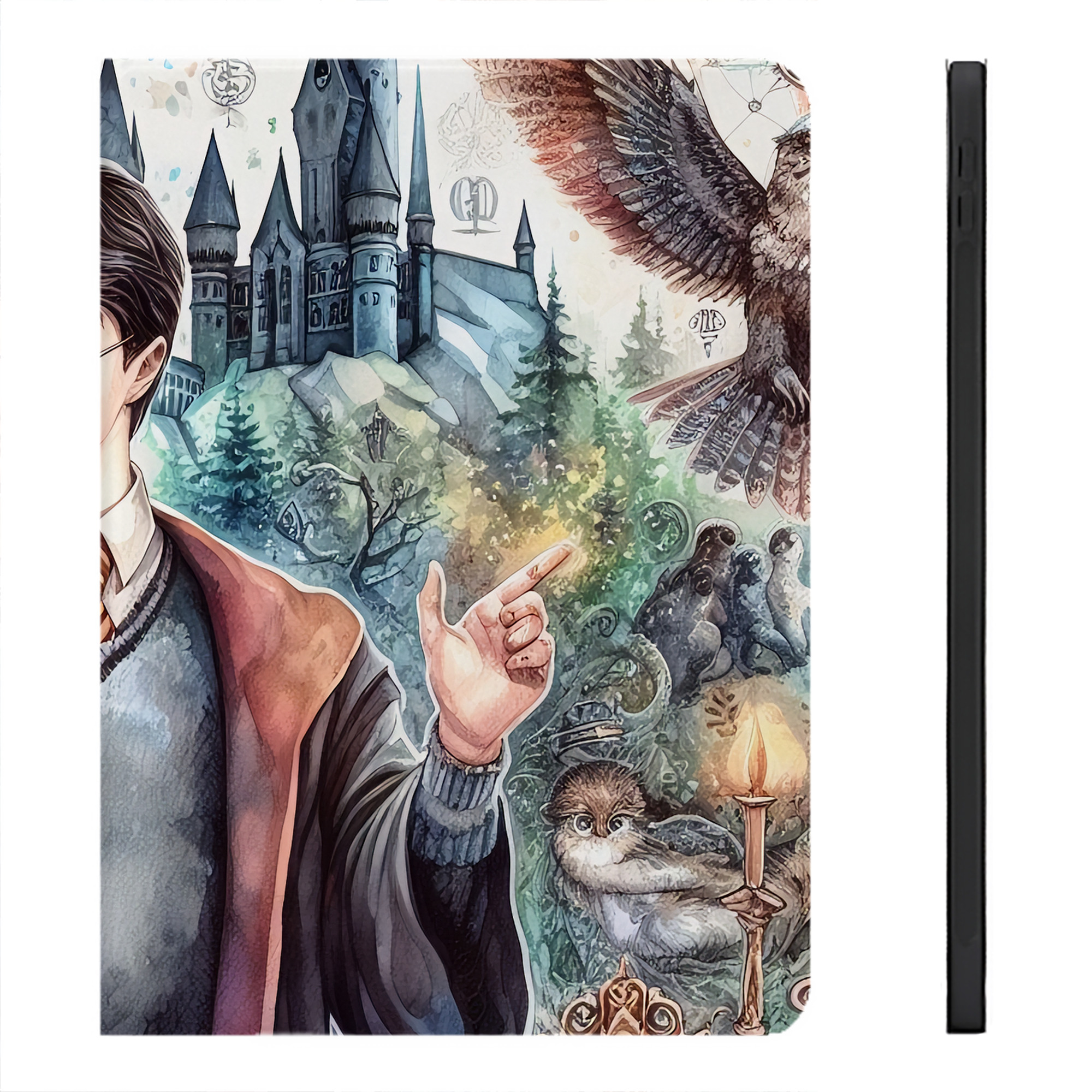 （画像用） Harry Potter ハリー・ポッターシリーズ IPadケース ペンホルダー付き ブックスタイルデザイン